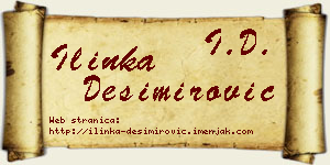 Ilinka Desimirović vizit kartica